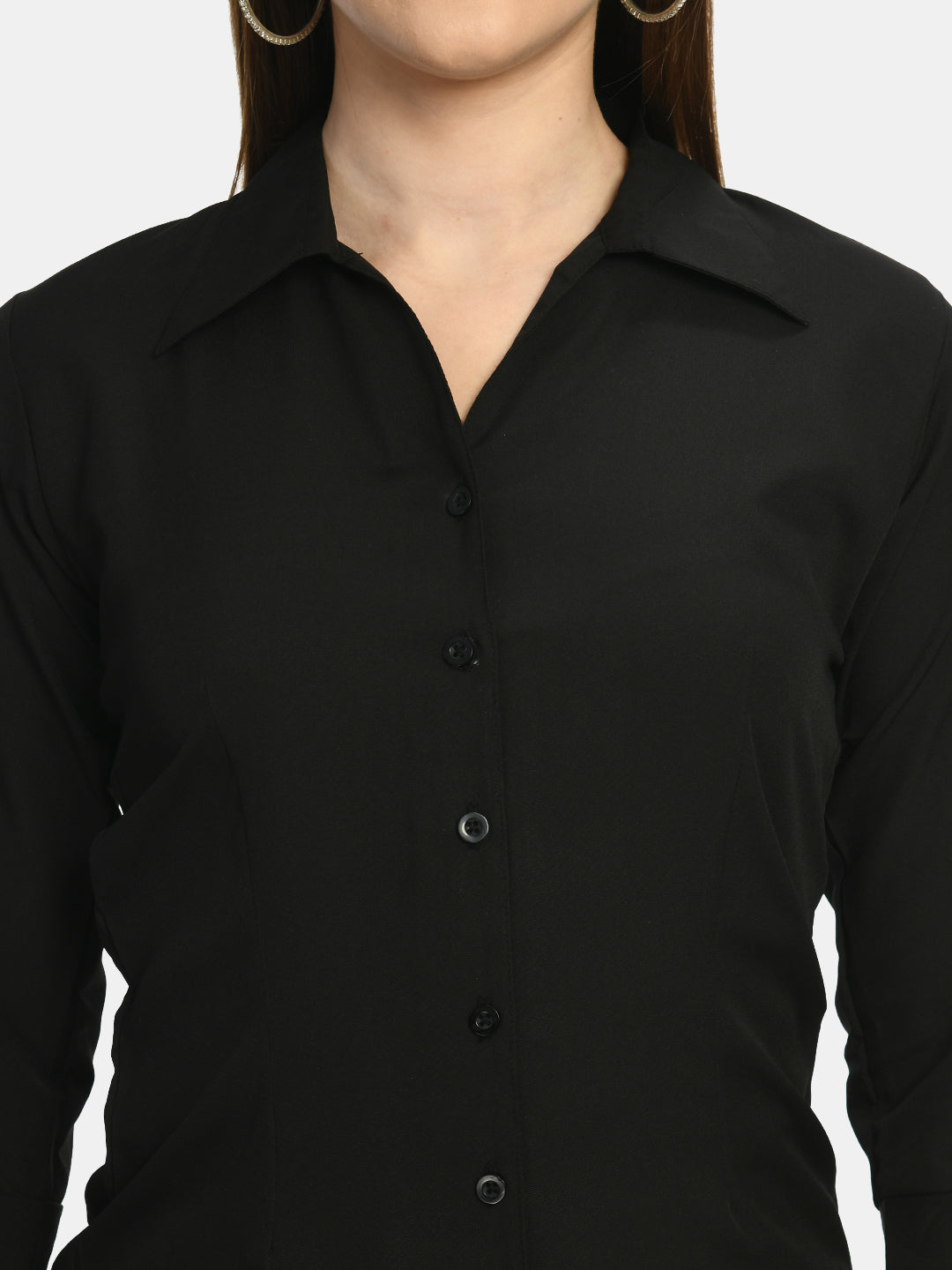 Women Black Formal Shirt - NOZ2TOZ
