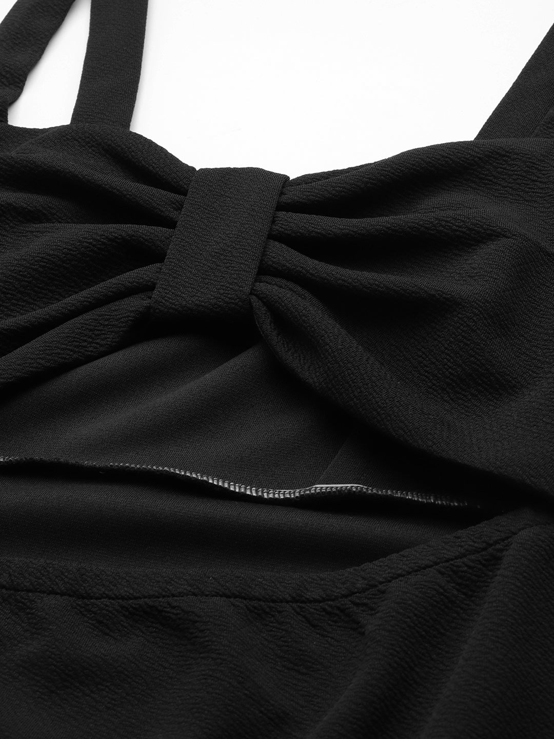 Women Black Waist Cut Out Bodycon Dress - NOZ2TOZ