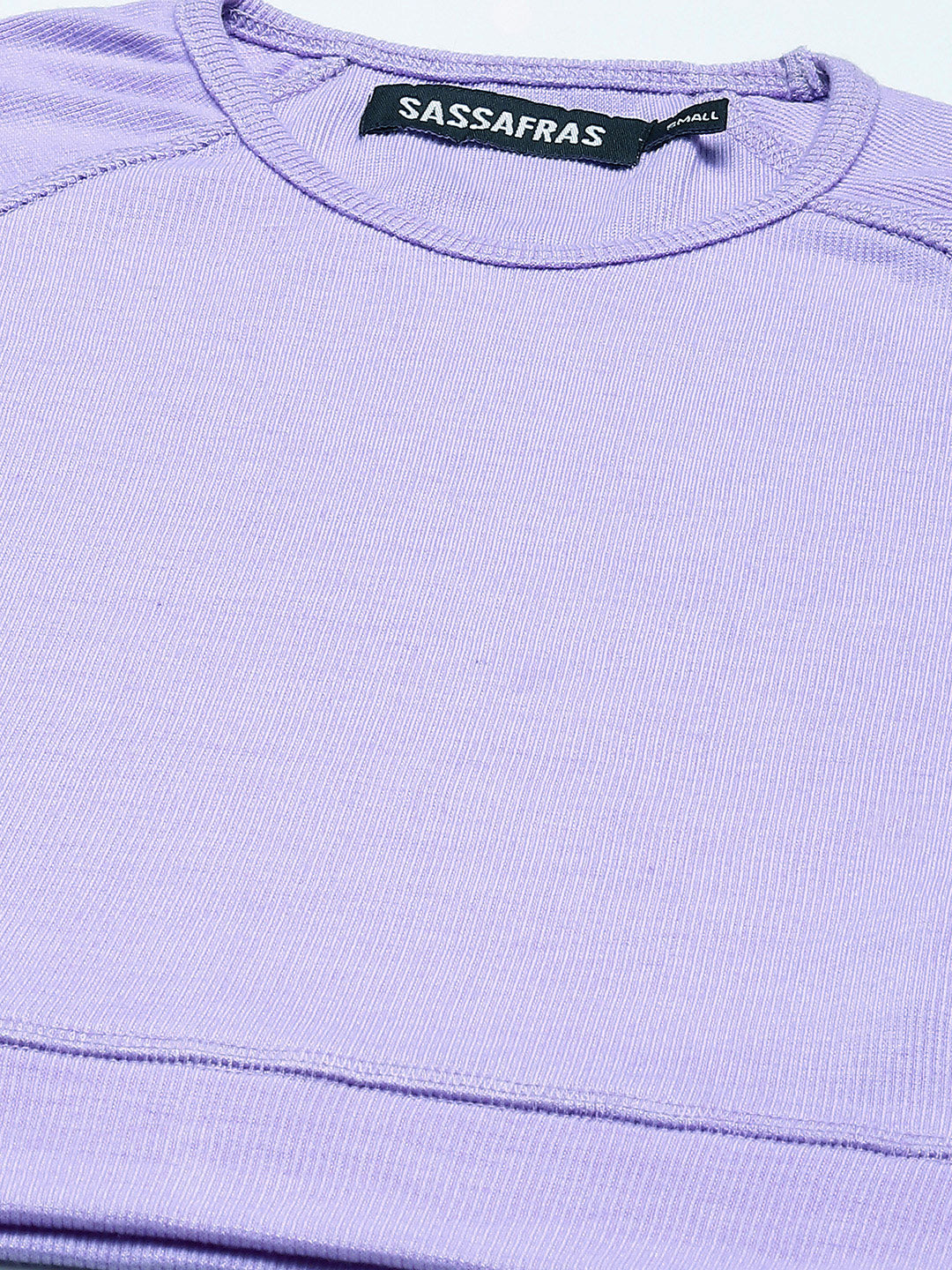 Women Lavender Rib ACTIVE Crop Top With Bootleg Pants - NOZ2TOZ