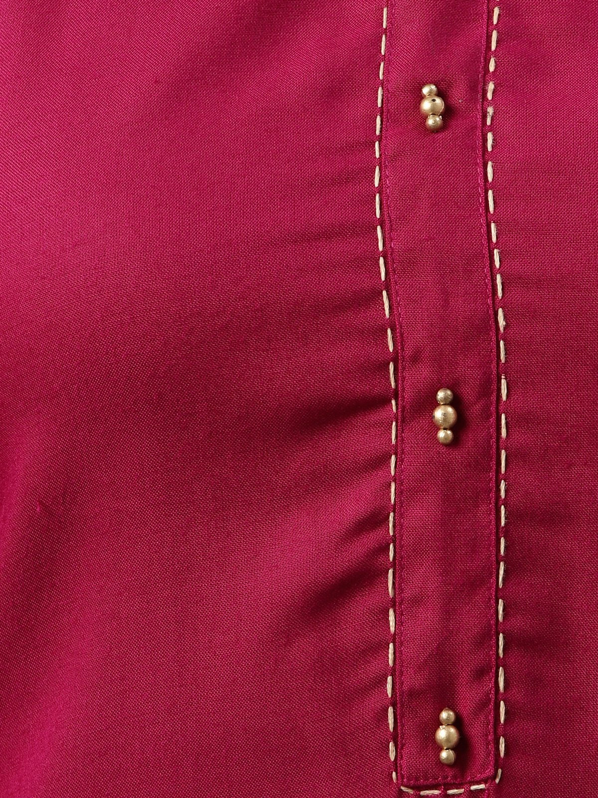 Women Pink & Golden Solid Dupatta Set